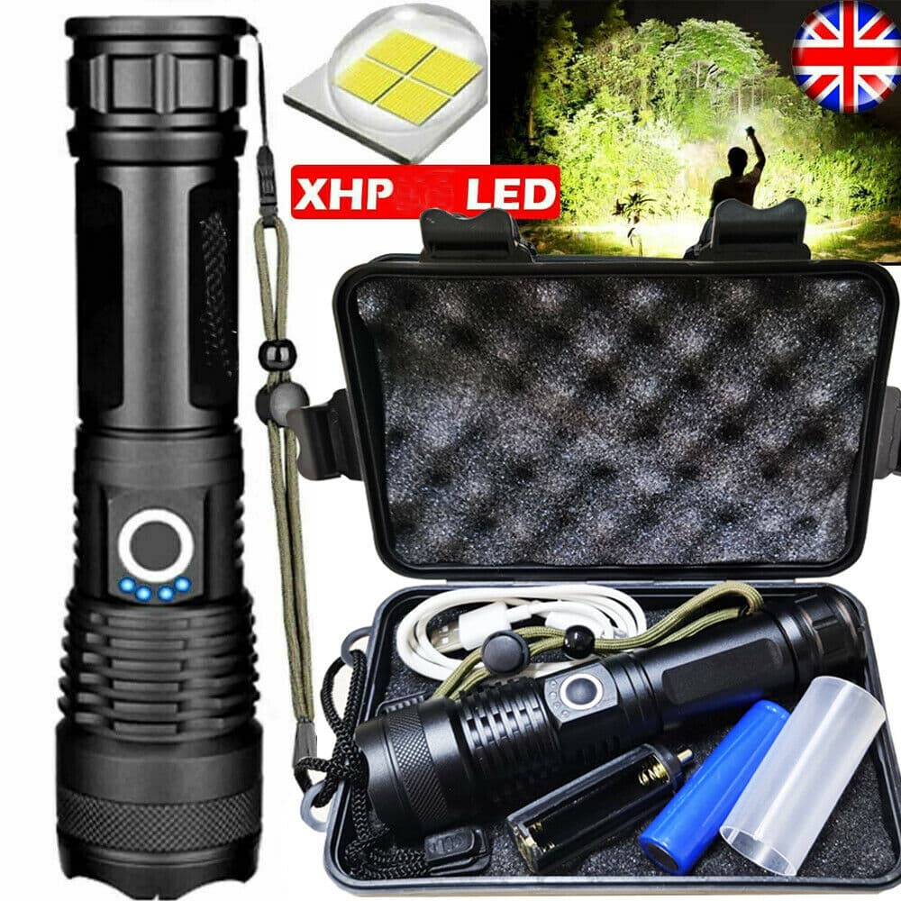 Lampe Torche Tactique Rechargeable — 5 Modes IPX7 3