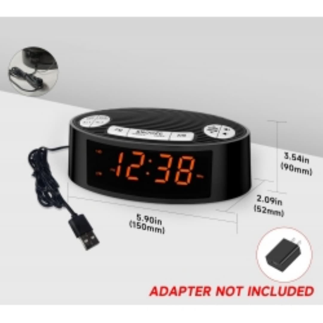 Radio Réveil FM — Double Alarme et Snooze Digital 2