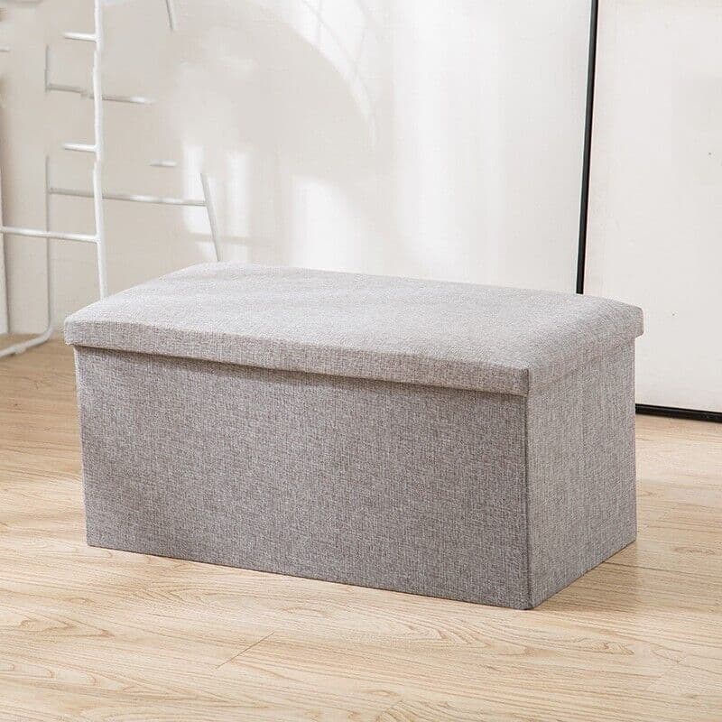 Pouf Coffre Pliable — Tabouret et Rangement 2-en-1 4