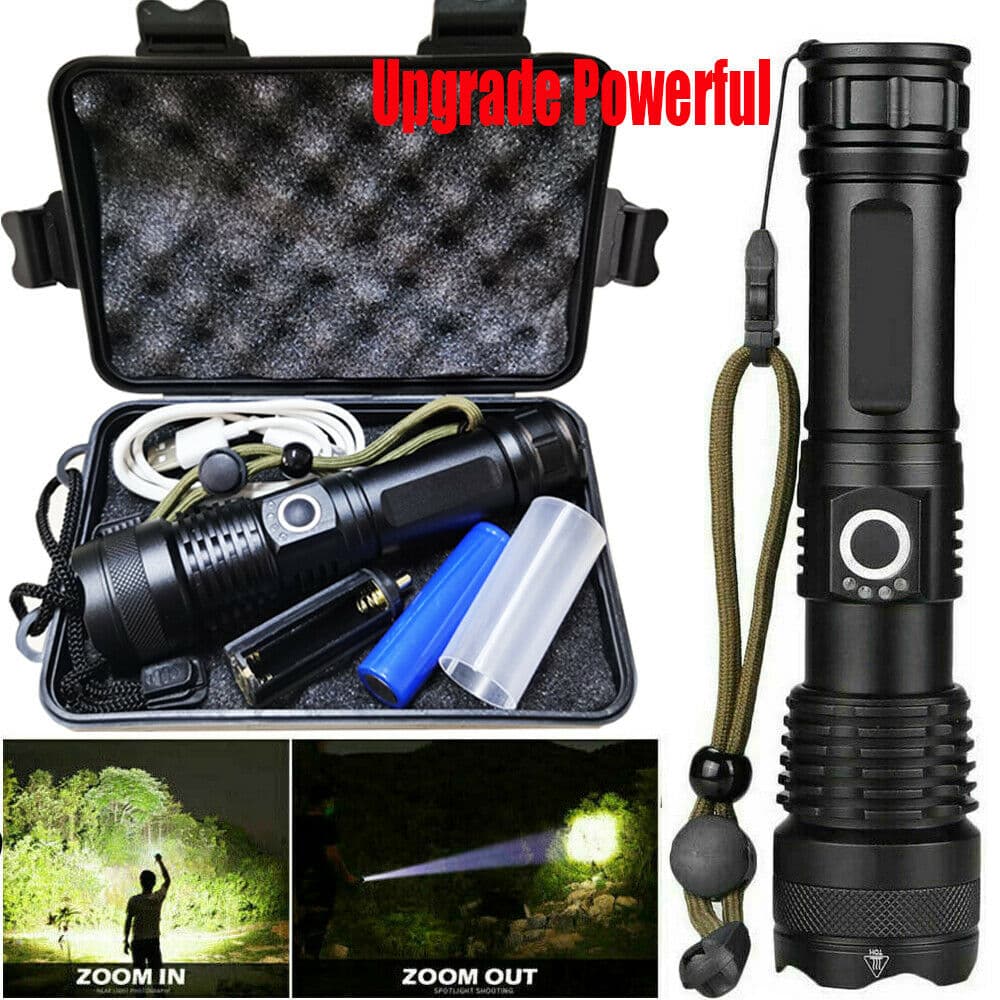 Lampe Torche Tactique Rechargeable — 5 Modes IPX7 5