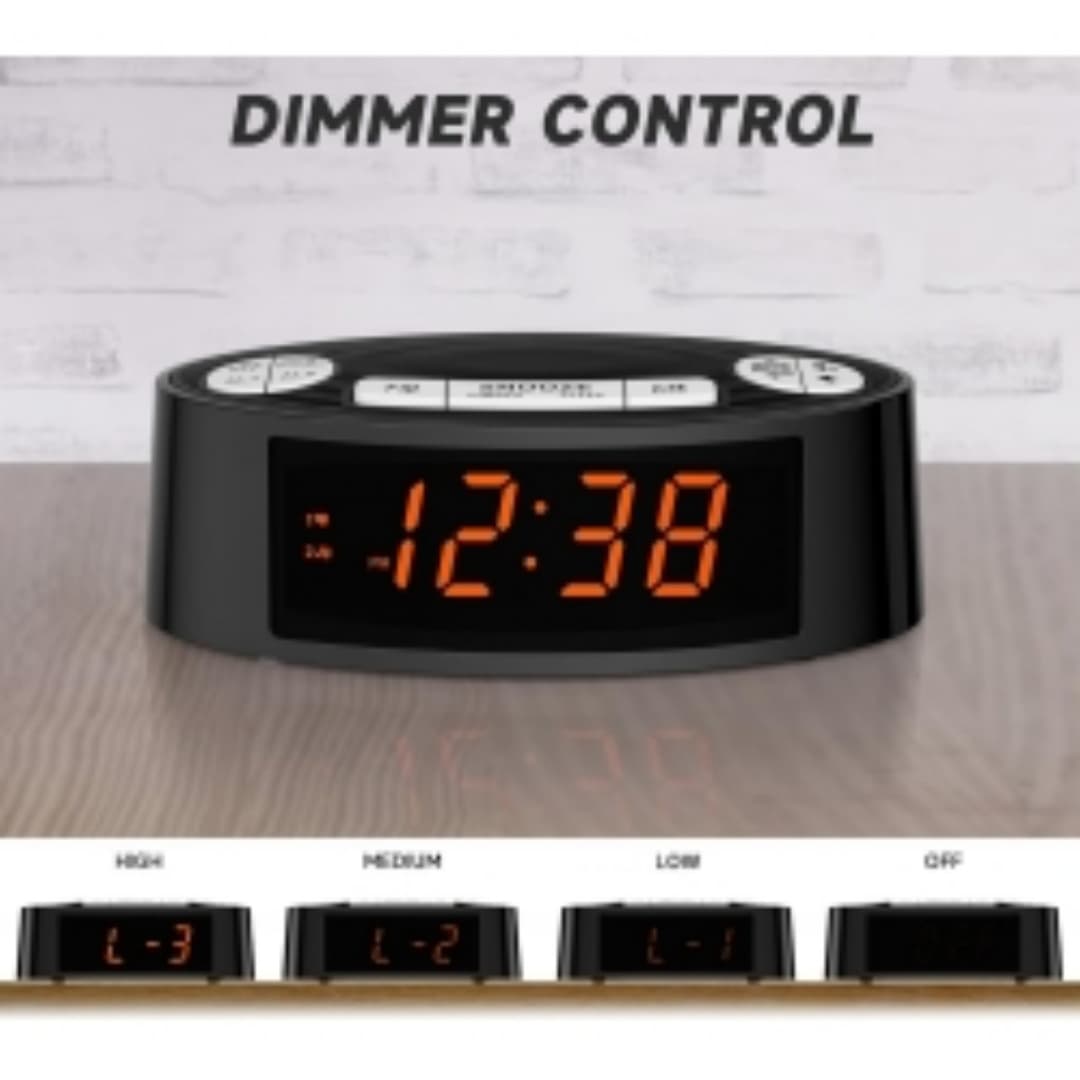 Radio Réveil FM — Double Alarme et Snooze Digital