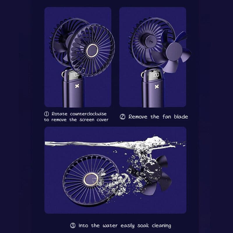Ventilateur Portable Pliable — USB Rechargeable, Mini Format 2