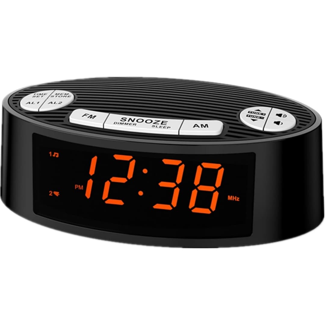 Radio Réveil FM — Double Alarme et Snooze Digital 8