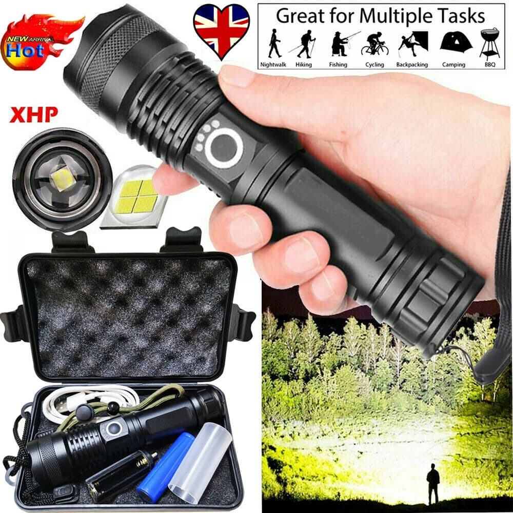 Lampe Torche Tactique Rechargeable — 5 Modes IPX7 2