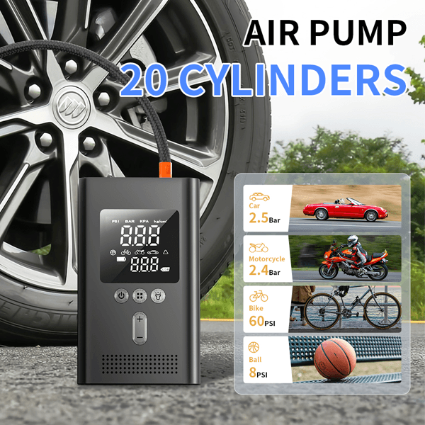 Booster Batterie + Compresseur 150 PSI — Dépannage 2-en-1 5