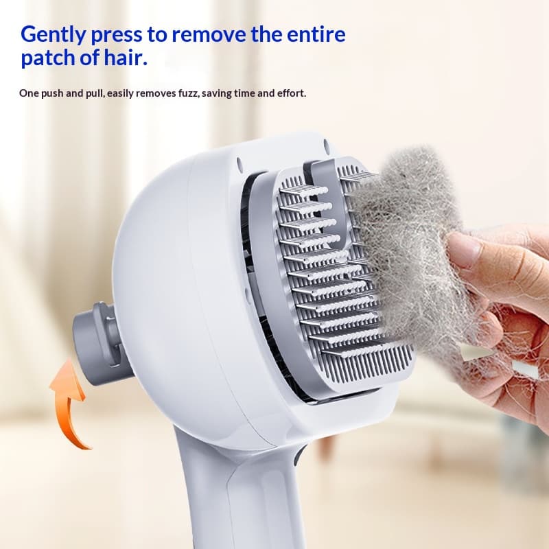 Brosse Anti-Poils Chat & Chien — Auto-Nettoyante
